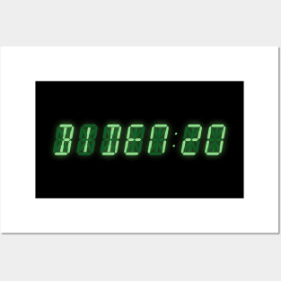 biden 2020 digital clock readout Posters and Art